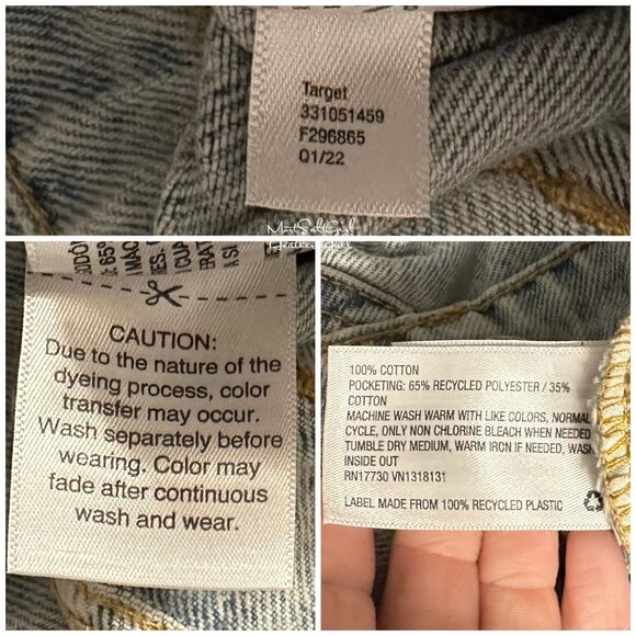 Wild Fable Light Acid Wash Highest Rise Mom Shorts Size 25 - Picture 4 of 4